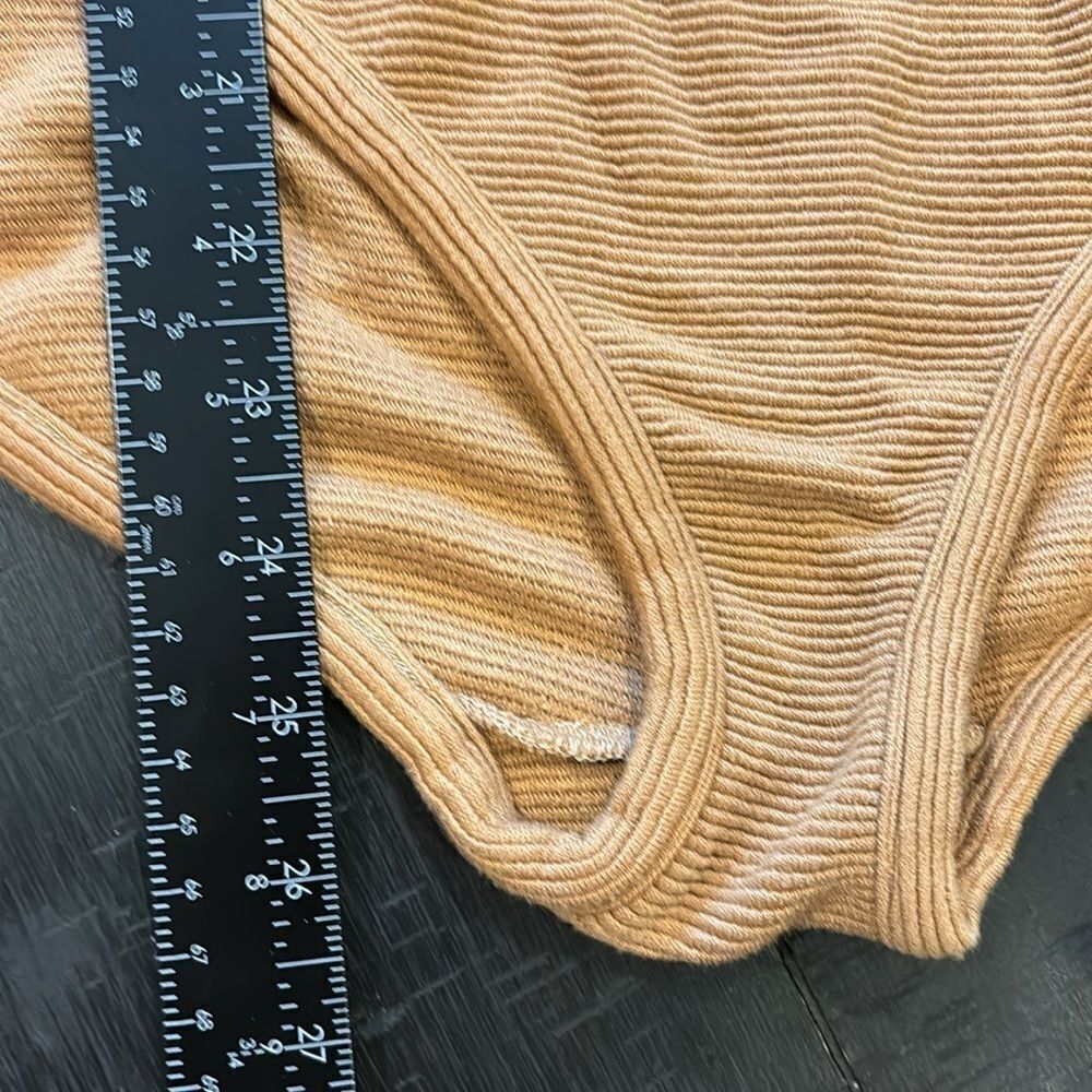 YSTR Reformation Ribbed Pull On Stretch Ruffle Sleeve Bodysuit Medium​​​​ - Picture 8 of 9